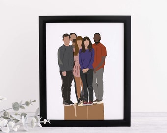 New Girl Print, New Girl Poster, New Girl Merch, TV Show Print, New Girl Gifts, Digital Print, Gifts for Her, Gifts for Him
