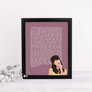 New Girl Print, New Girl Poster, TV Show Quote Print, New Girl Quotes, New Girl TV Show, New Girl TV Show Gifts, Jessica Day Quotes