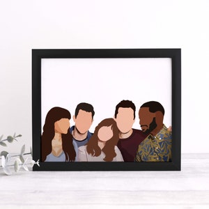 New Girl Digital Print | New Girl Gifts | New Girl Printable | New Girl Poster | New Girl Jess | New Girl Nick Miller | TV Show Art Print