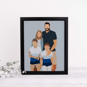 Custom Portrait | Valentines Day Gift | Digital Custom Gift |Faceless Digital Portrait Illustrations / Gift For Her/