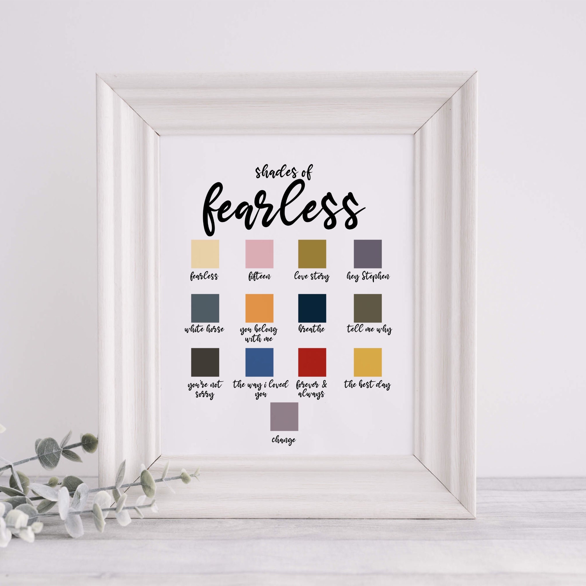 Fearless Taylor Swift Album Poster, DIGITAL PRINT, Taylor's