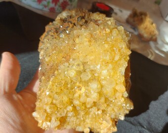 Limonitkvartskluster med Druzy, Zambia-prov