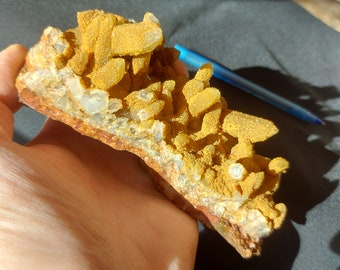 Limonit Druzy Quartz Cluster, Zambia Mineralprov