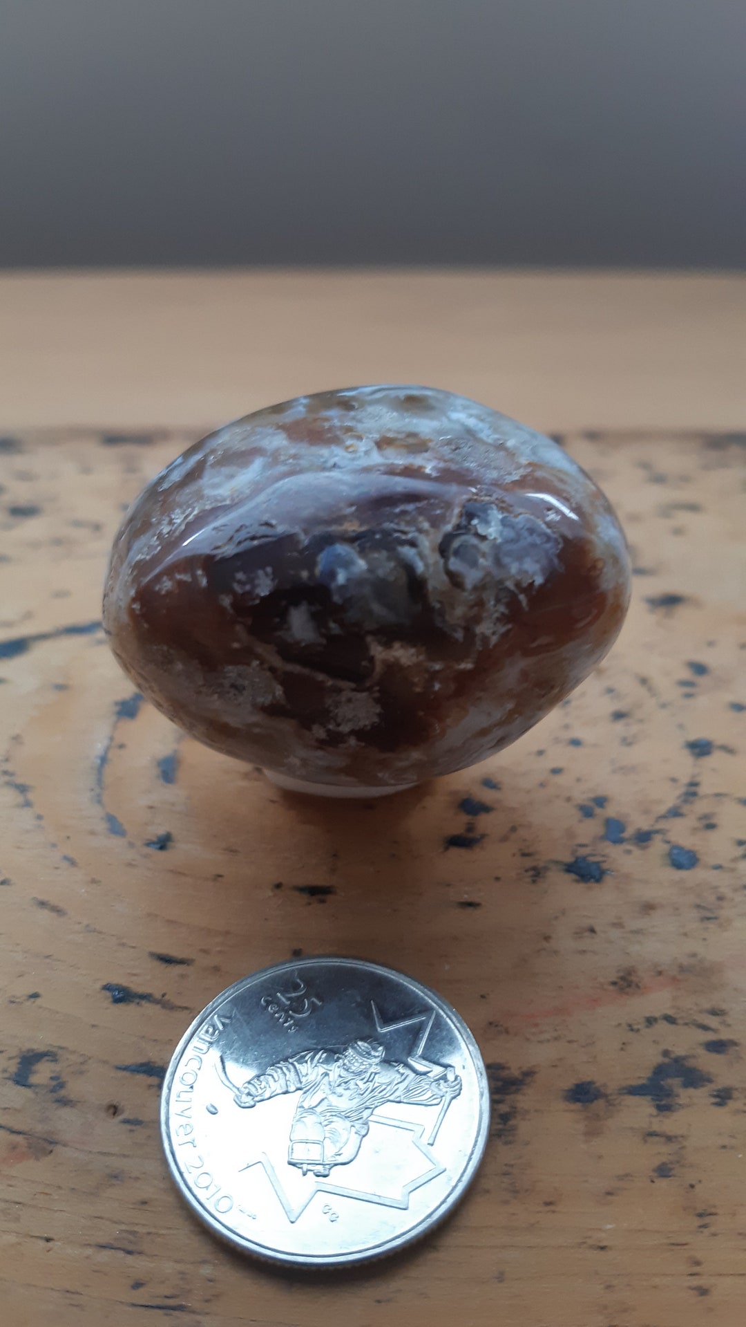 Polished Enhydro Agate Geode: Rare Water Crystal (53 Gram) - Etsy Australia