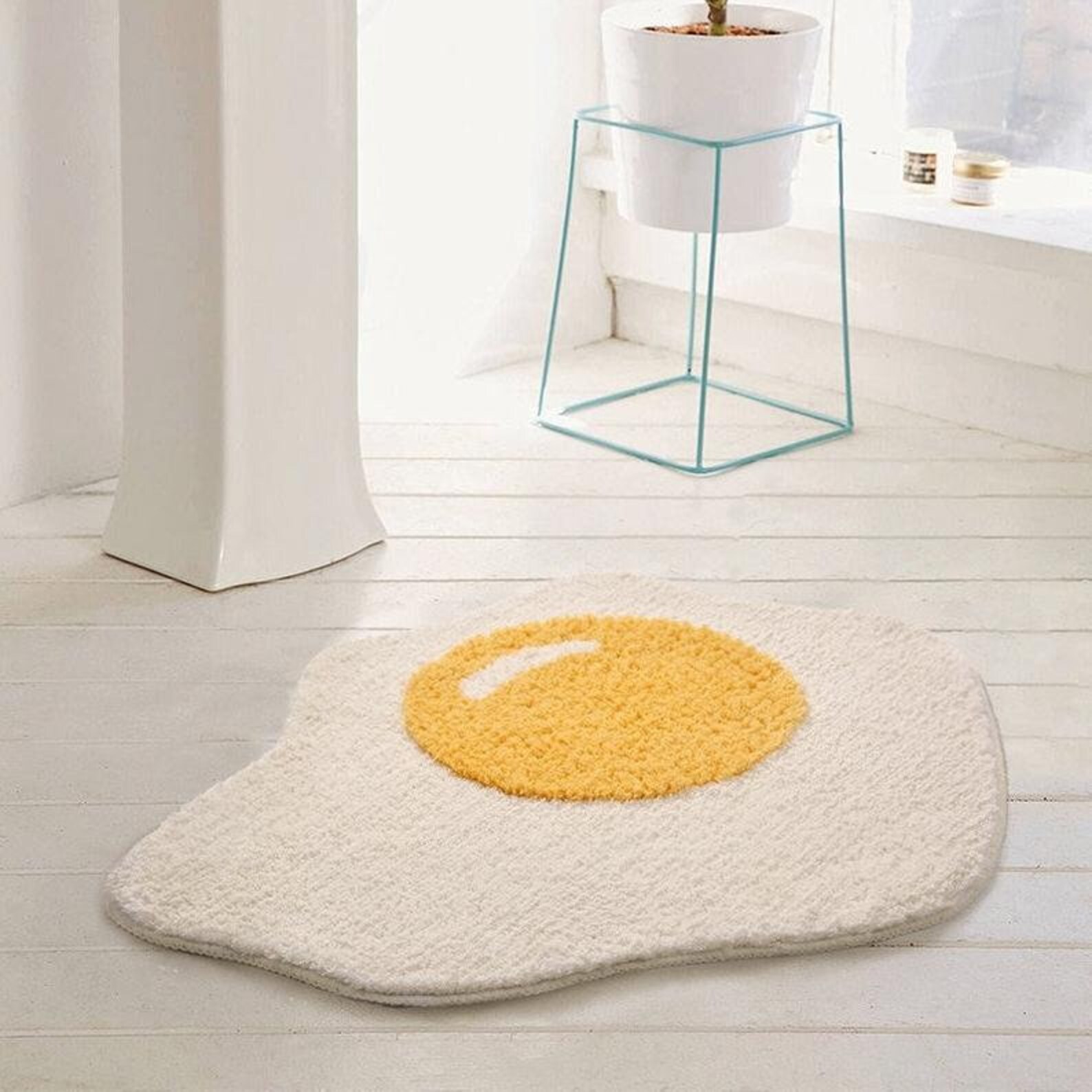 Cute Fried Egg Carpet Rug Mat Etsy