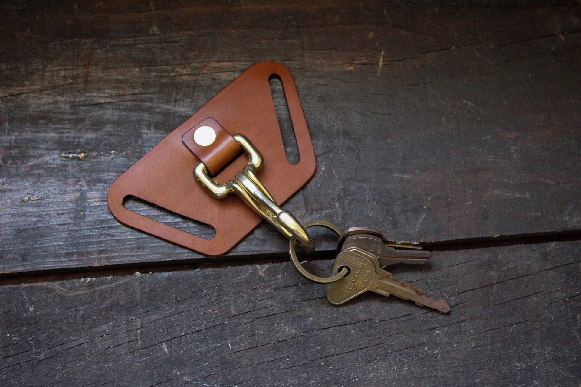 Leather belt key hook belt key holder solid brass belt hook Etsy
