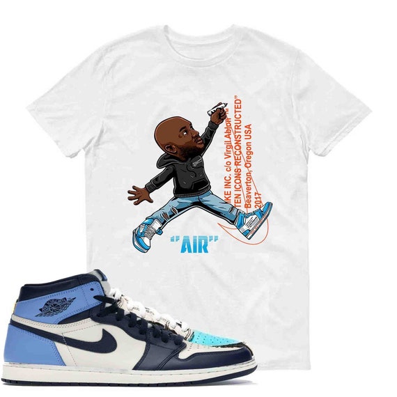 off white jordan 1 unc shirt