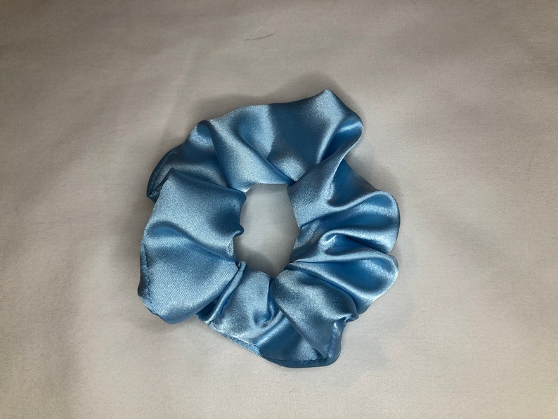 Handmade Blue Satin, Cotton, and Silk Scrunchie Winter 2021 Collection - Etsy