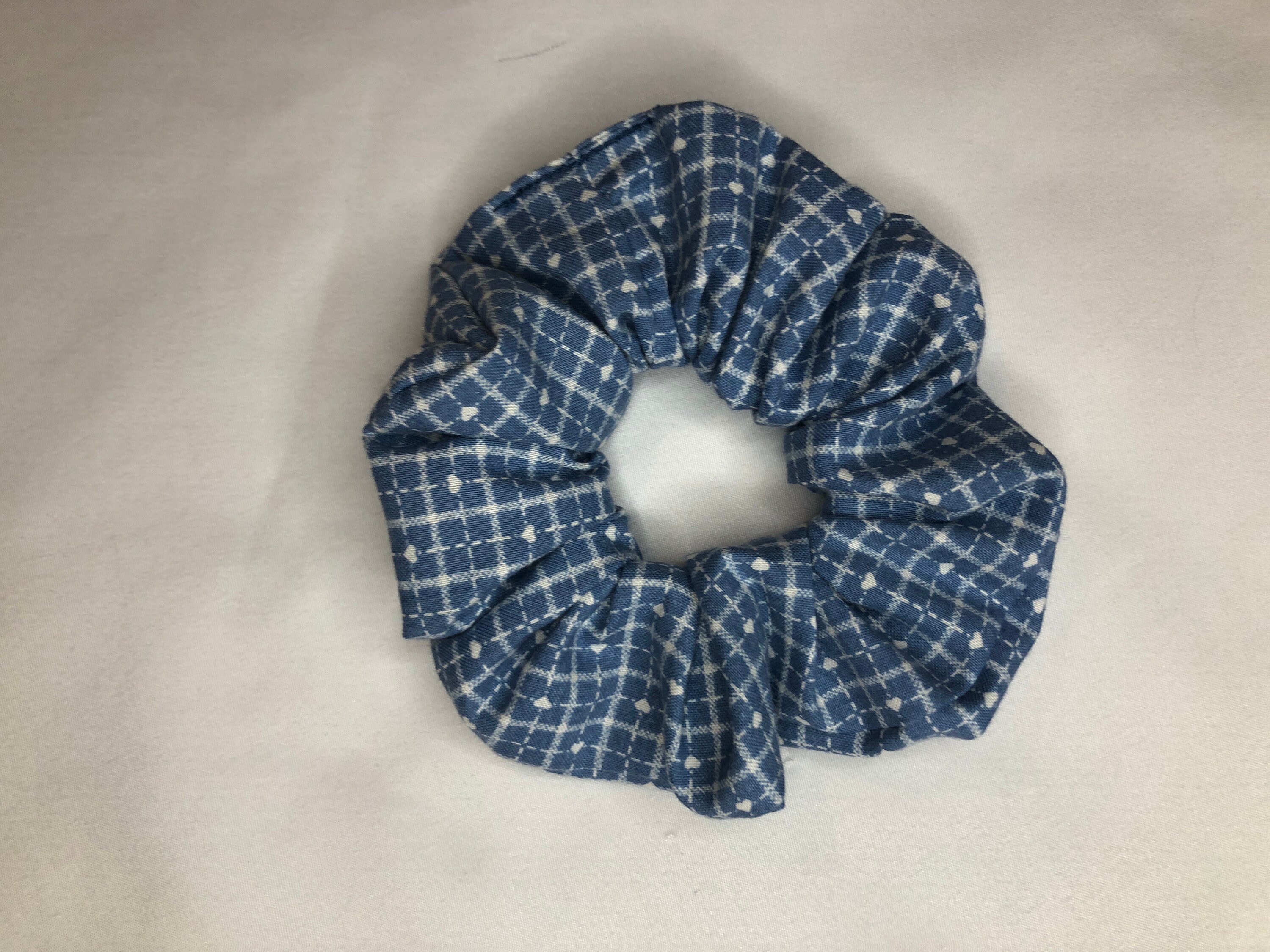 Handmade Blue Satin, Cotton, and Silk Scrunchie Winter 2021 Collection - Etsy