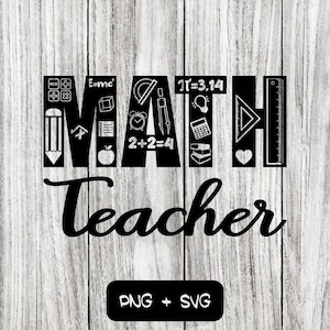 Mathelehrer SVG PNG Schule, Uni, Professor - Sofortiger Download