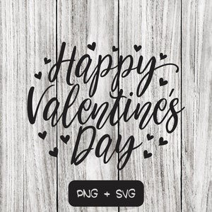 Feliz Día de San Valentín SVG PNG Files, Heart, Love, Marriage, Anniversary - Descarga instantánea