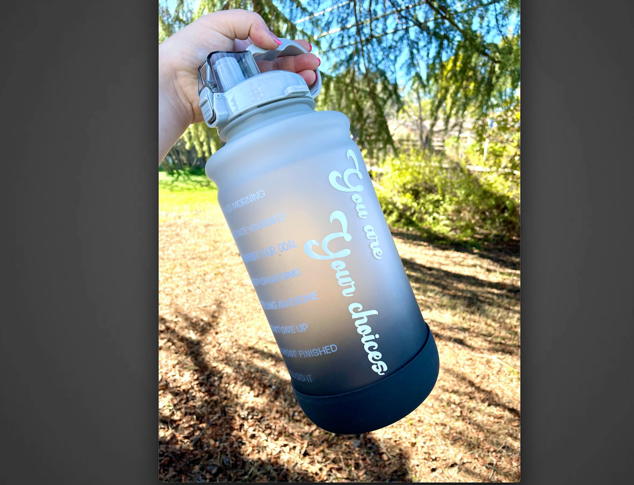 Custom Water Bottle 1 Gallon 128oz or 1/2 Gallon 64oz - Etsy
