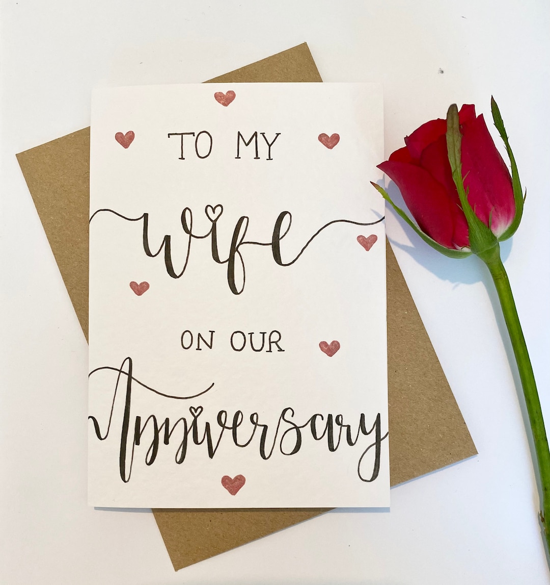 Wife Anniversary Card | Custom Card | Personalised Card | Wife ...