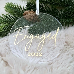 Engaged Ornament | Christmas Ornament | Engagement Gift  | Custom Gift | Custom Christmas Ornament | Christmas Gift | Engaged 2023