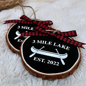 Custom Lake Ornament | Cottage Ornament | Christmas Ornament | Farmhouse Christmas | Christmas Gift | Lake Name Gift | Lakehouse Ornament