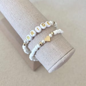 Custom Bride Bracelet, Gifts for Bride, Maid of Honor Gift, Bachelorette Gift, Personalized Name Bracelet, Engagement Gift, Bridesmaid Gift
