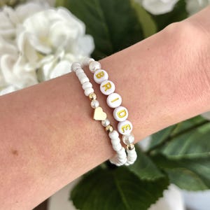 Custom Bride Bracelet, Gifts for Bride, Bachelorette Gift, Personalized Name Bracelet, Engagement Gift, Bridesmaid Gift, Bride Gift