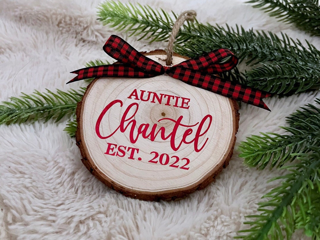 Auntie Ornament | Aunt Christmas Ornament | Family Ornament | Baby ...