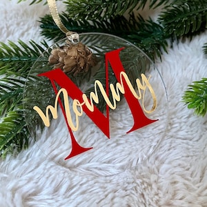 Custom Name Ornament | Custom Christmas Ornament | Acrylic Ornament | Custom Name Gift | Family Name Gift | Christmas Gift | Holiday Gift