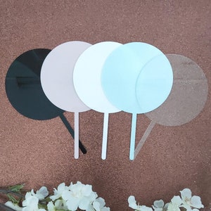 Blank Acrylic Cake Toppers With A Range Of Colours Round Shape 120mm K&M 