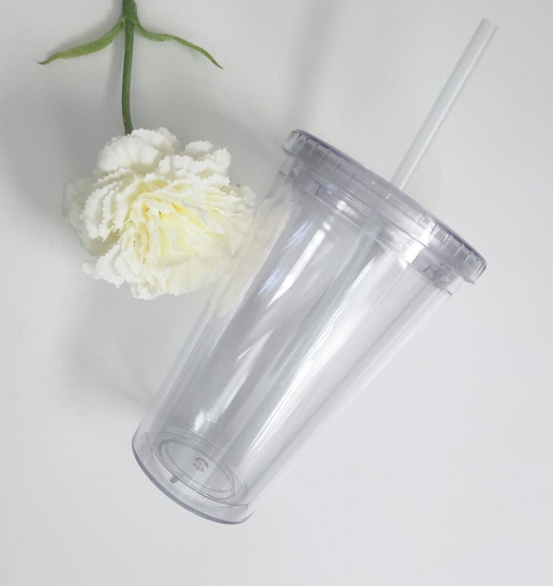 Blank Acrylic Double Wall Tumbler Cup With Lid and Straw/ Etsy Australia