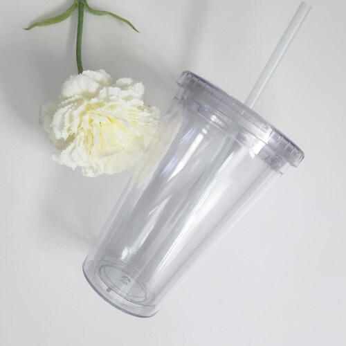 Acrylic Tumbler With Straw 16oz/470ml Tumbler Blank Etsy Australia