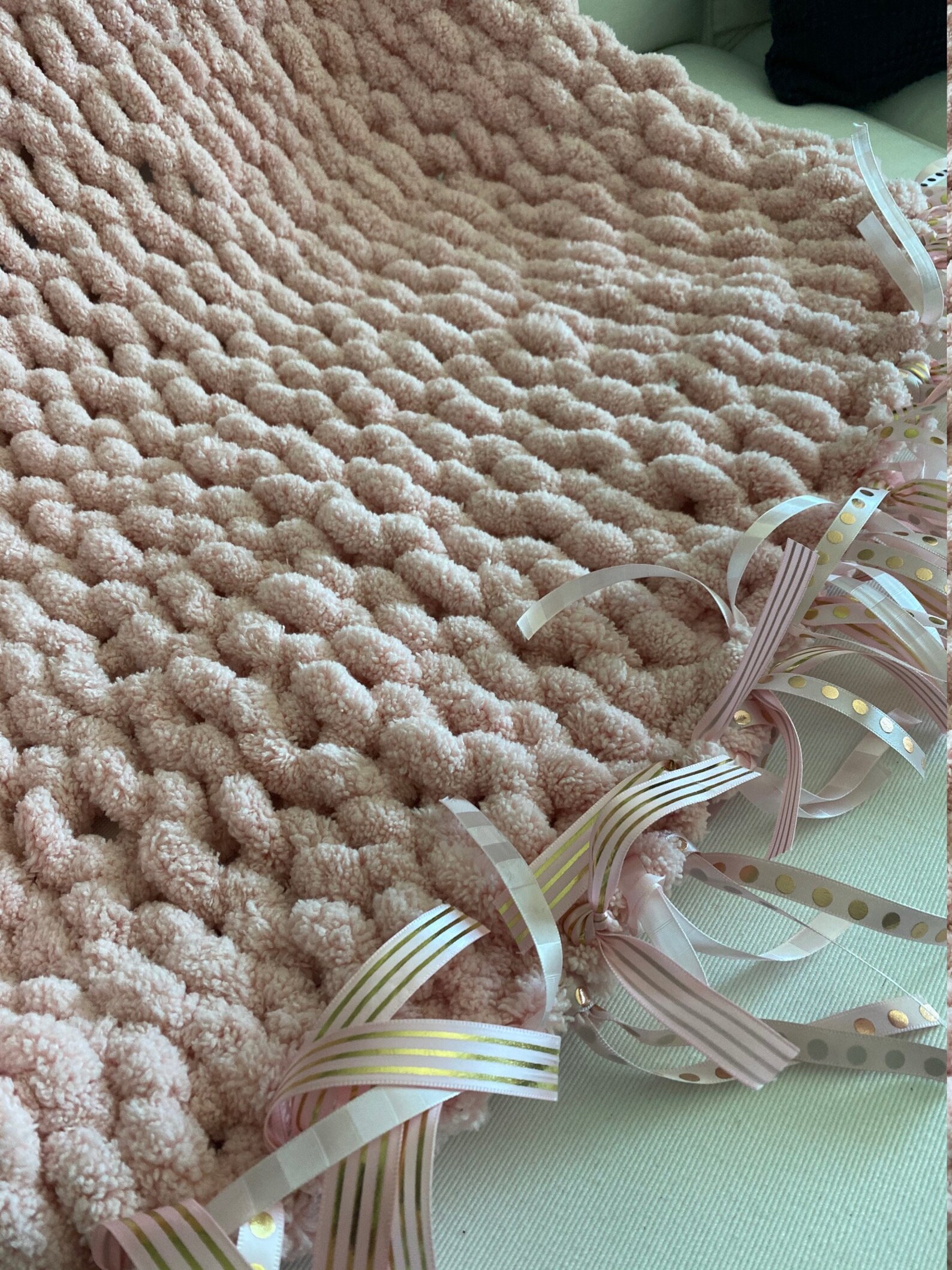 Baby Blanket With Fringe Etsy