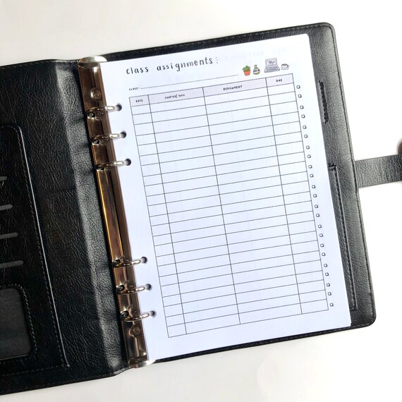 Homework Tracker Don’t Forget A5 Laminated Planner 