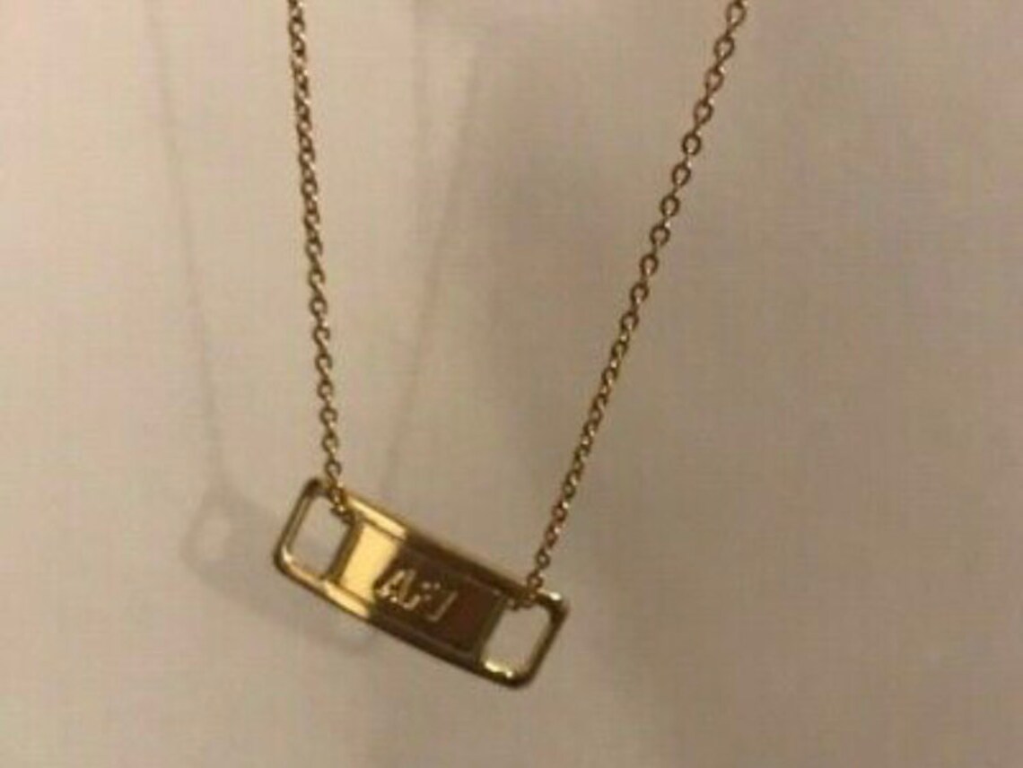 Gold Nike Airforce 1 Lace Lock Necklace Dubrae Air Jordan | Etsy