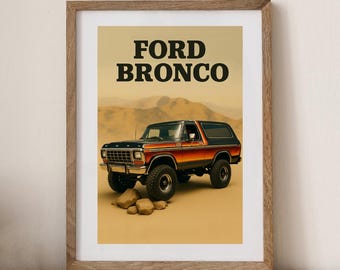 1979 Ford Bronco Poster – Retro Off-Road Truck Art Print