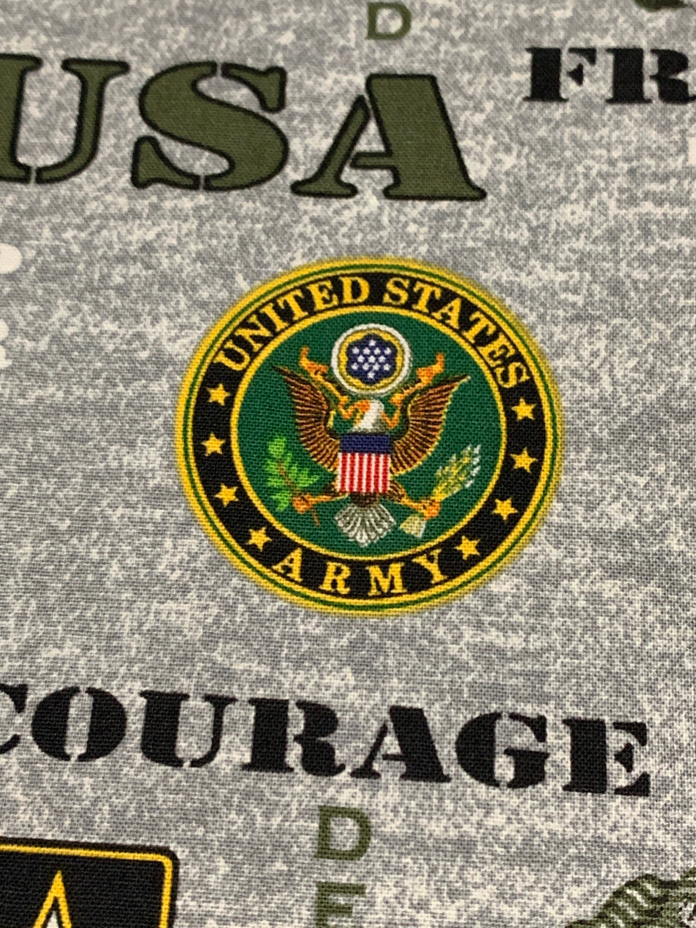 United States Army 100 Cotton Fabric Material 1/4 yard Etsy
