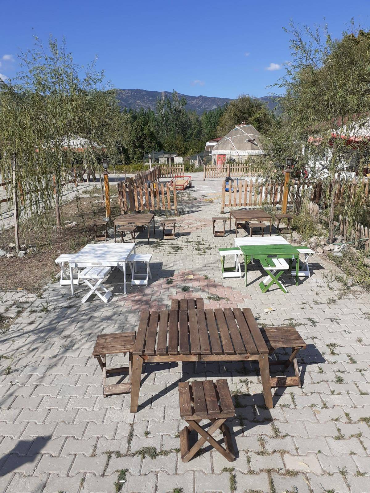 Wooden foldable table and chair set garden chair set outdoor | Etsy