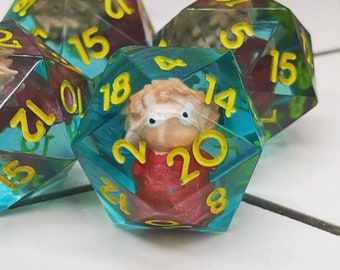 READY TO SHIP: Ham Loving Fish Girl D20 (Sharp Edge, read description)