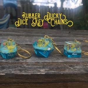 Rubber Ducky Dice Key Chains