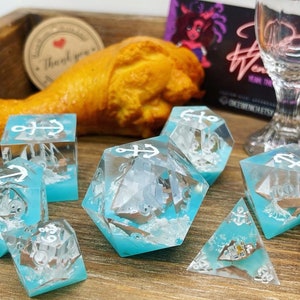 READY To Ship: Ship-In-A-Bottle Dice *Sharp edge dice* *READ DESCRIPTION*