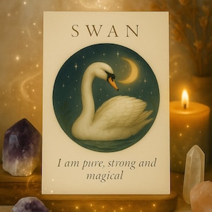Carte d'affirmation d'un animal spirituel • Imprimable magique (1 carte)