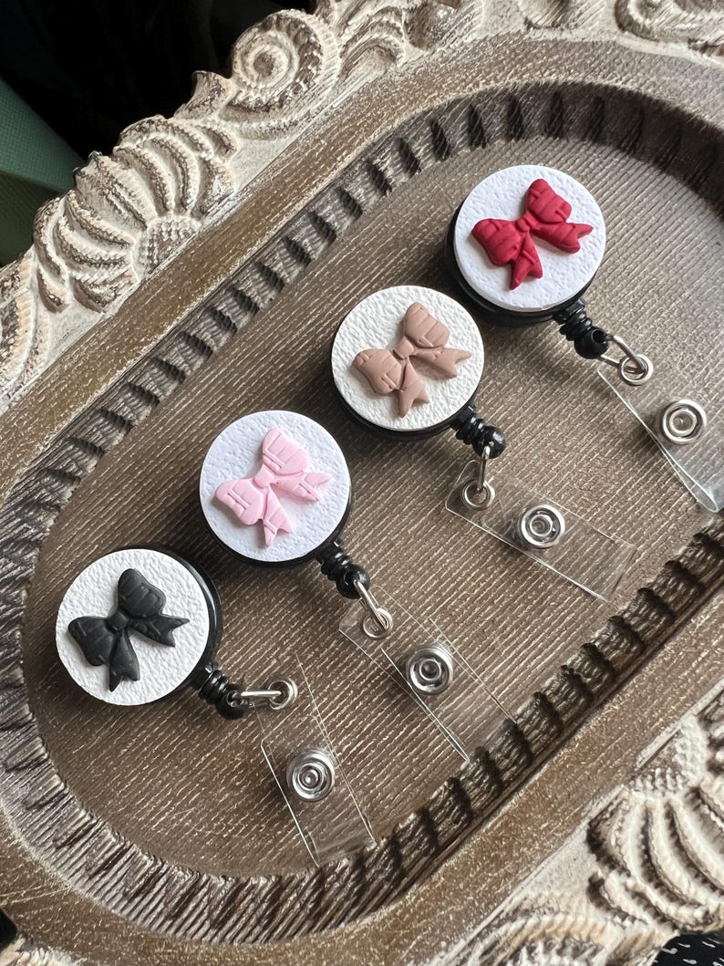 Bow Badge Reel - Etsy