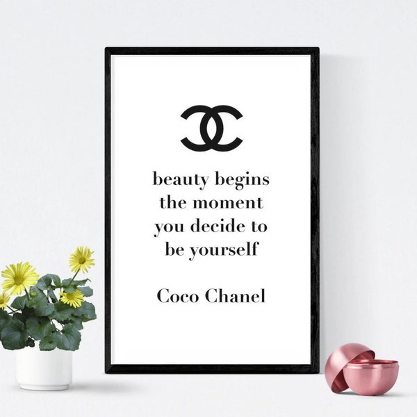Coco Chanel Quote, Print
