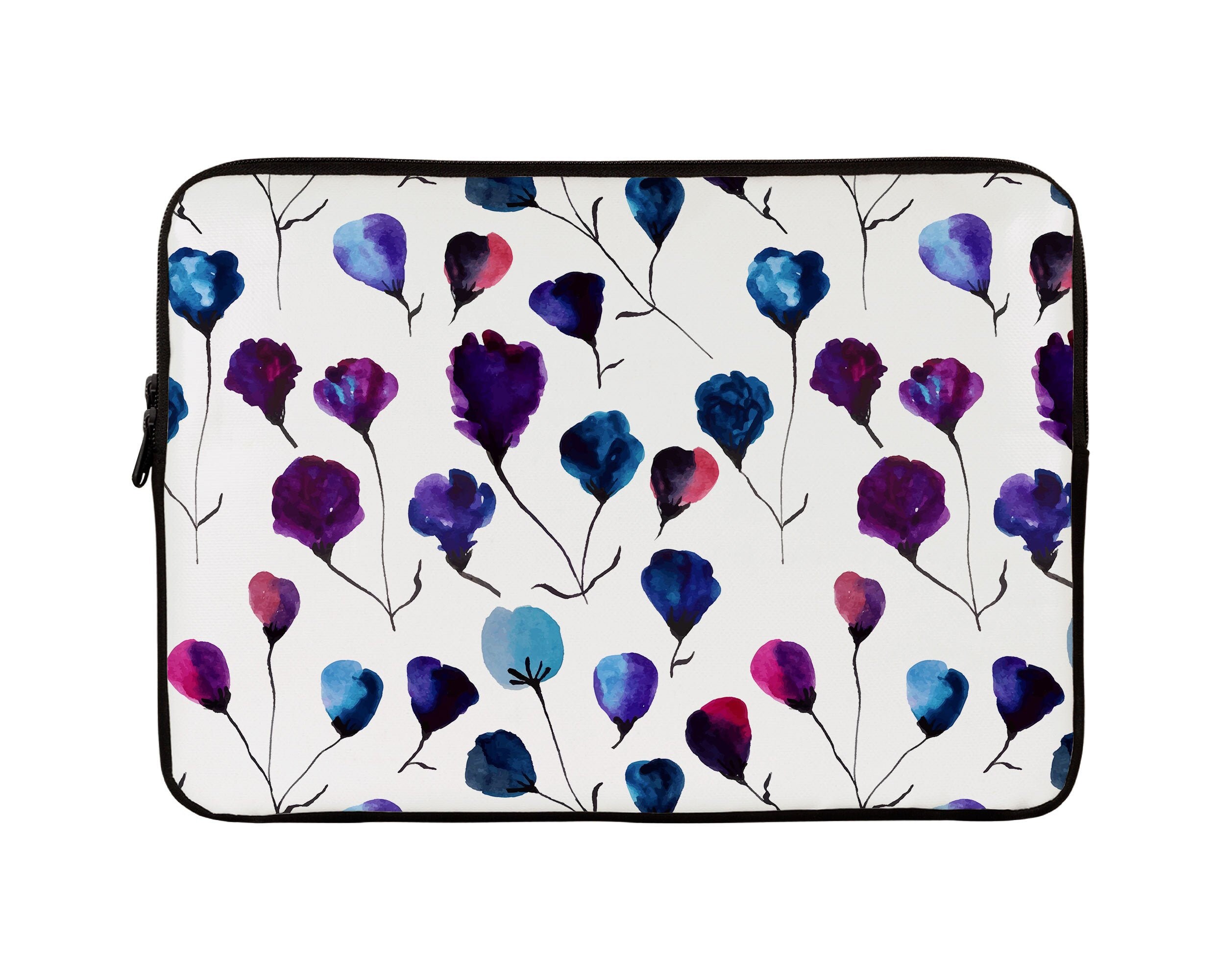 Cute Flowers Laptop Sleeve Painted Flowers Laptop Sleeve 12 Etsy