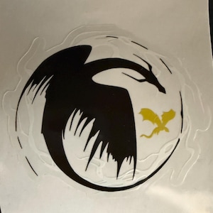 Single Sticker | Tairn and Andarna | dragons | The Fourth Wing inspired | sticker | clear vinyl decal