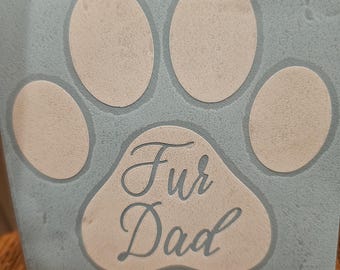 Fur dad car decal