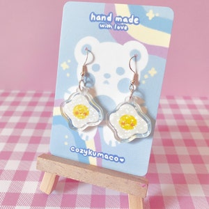 Kawaii Holographic Egg Earrings