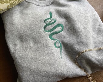 Embroidered slytherin online sweatshirt