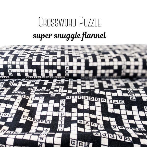 Crossword Fabric Etsy