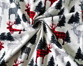 Winter Woodland Fabric Deer in Snowy Forest by Susan Polston Baby Deer ...