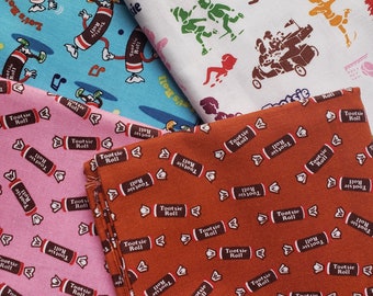 Riley Blake Tootsie Roll Fabric By the Yard TheFabricEdge Tootsie Roll Pops Tootsie Owl Fabric Candy Fabric