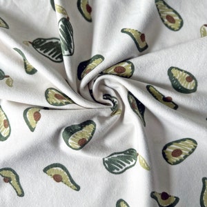 Sketched Avocados 42" Wide 100% Cotton Super Snuggle Flannel Fabric -  Sold by the Yard