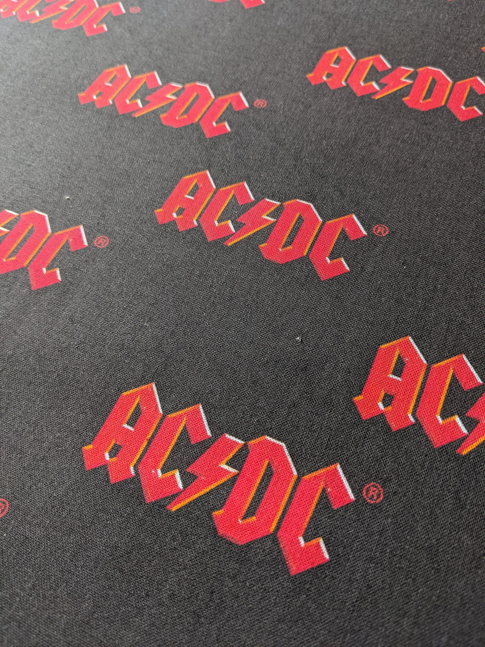 AC/DC Logo 43 Wide 100 Cotton Fabric Sold By 1/2 Yard Etsy