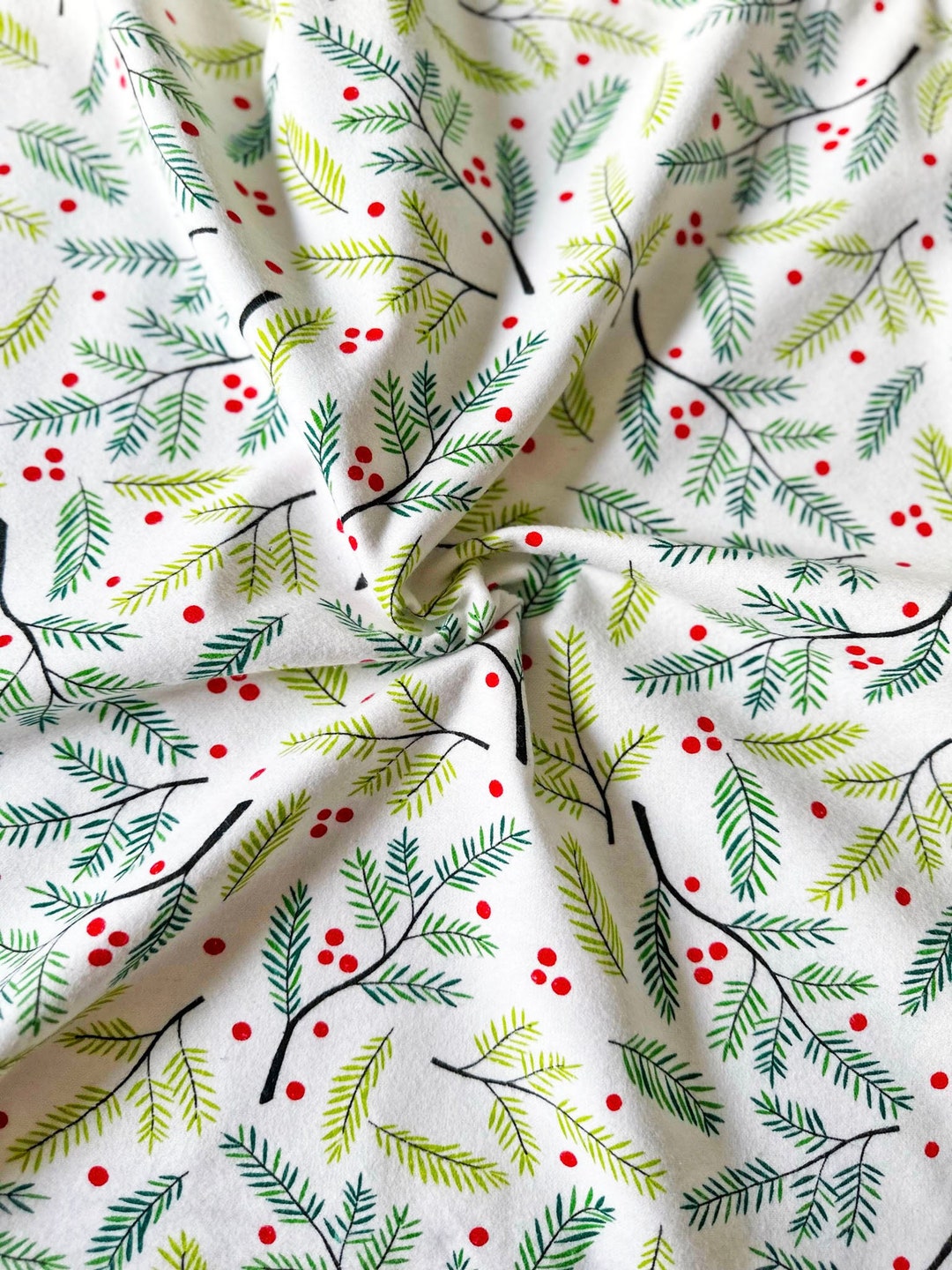 Maroon Mistletoe Flannel Nightwear main image 1