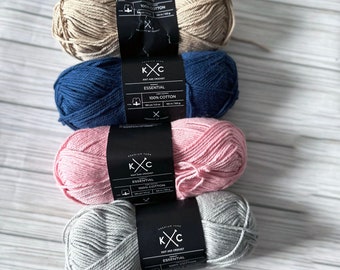 3.5oz Light Weight Essential Cotton Yarn by K+C